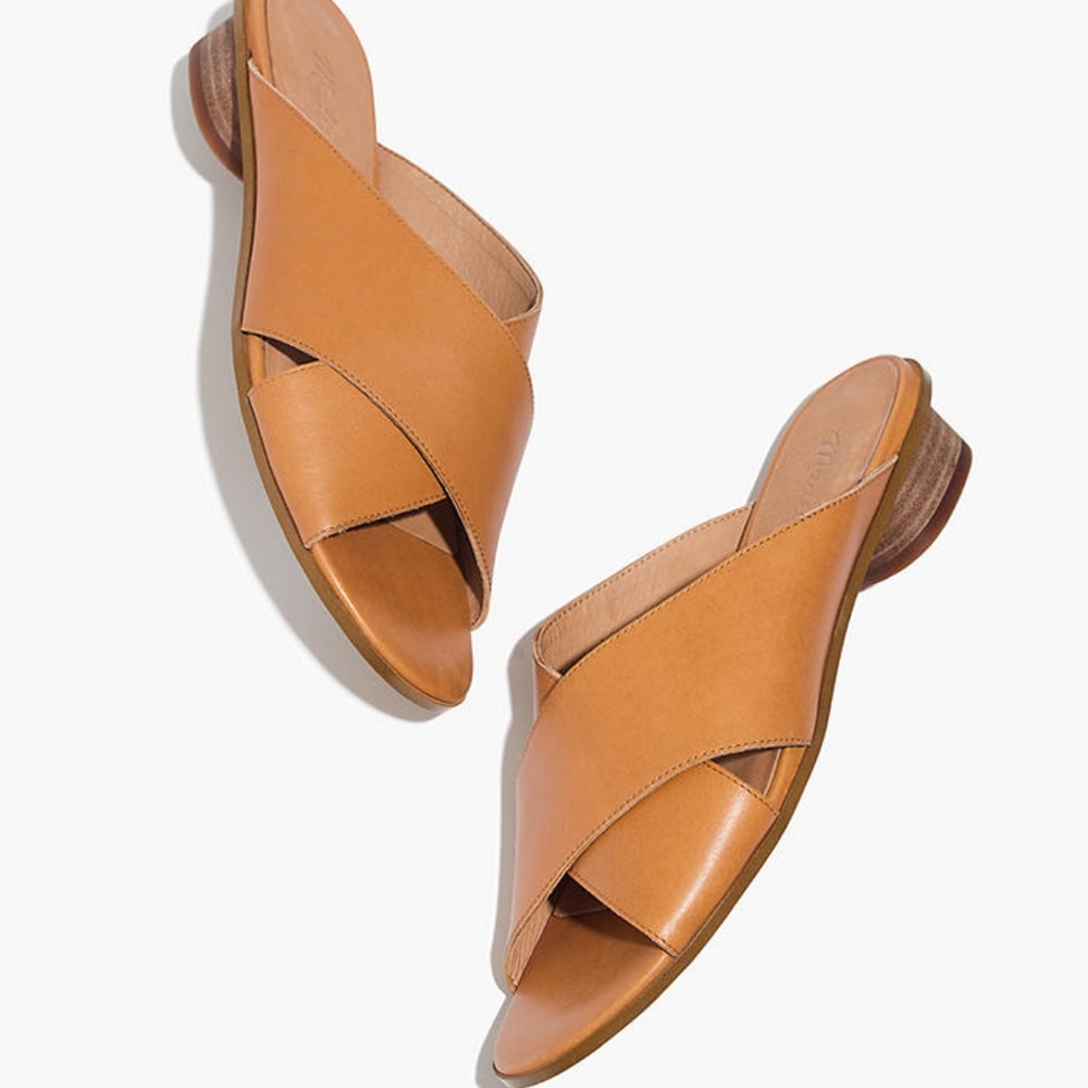 Madewell The Ruthie Leather Crisscross Mules